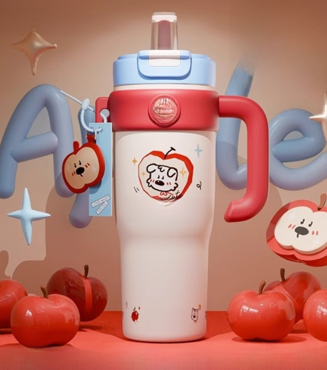 Large Capacity Ceramic & Stainless Steel Straw Tumbler – 960ml / 1260ml | Leakproof, Insulated, Tea-Separation Travel Cup